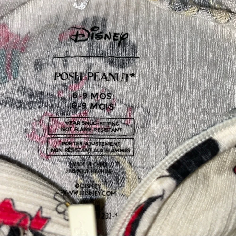 Posh Peanut x Disney Minnie Christmas Footed Ruffled Onesie - Size 6-9 M - HTF!